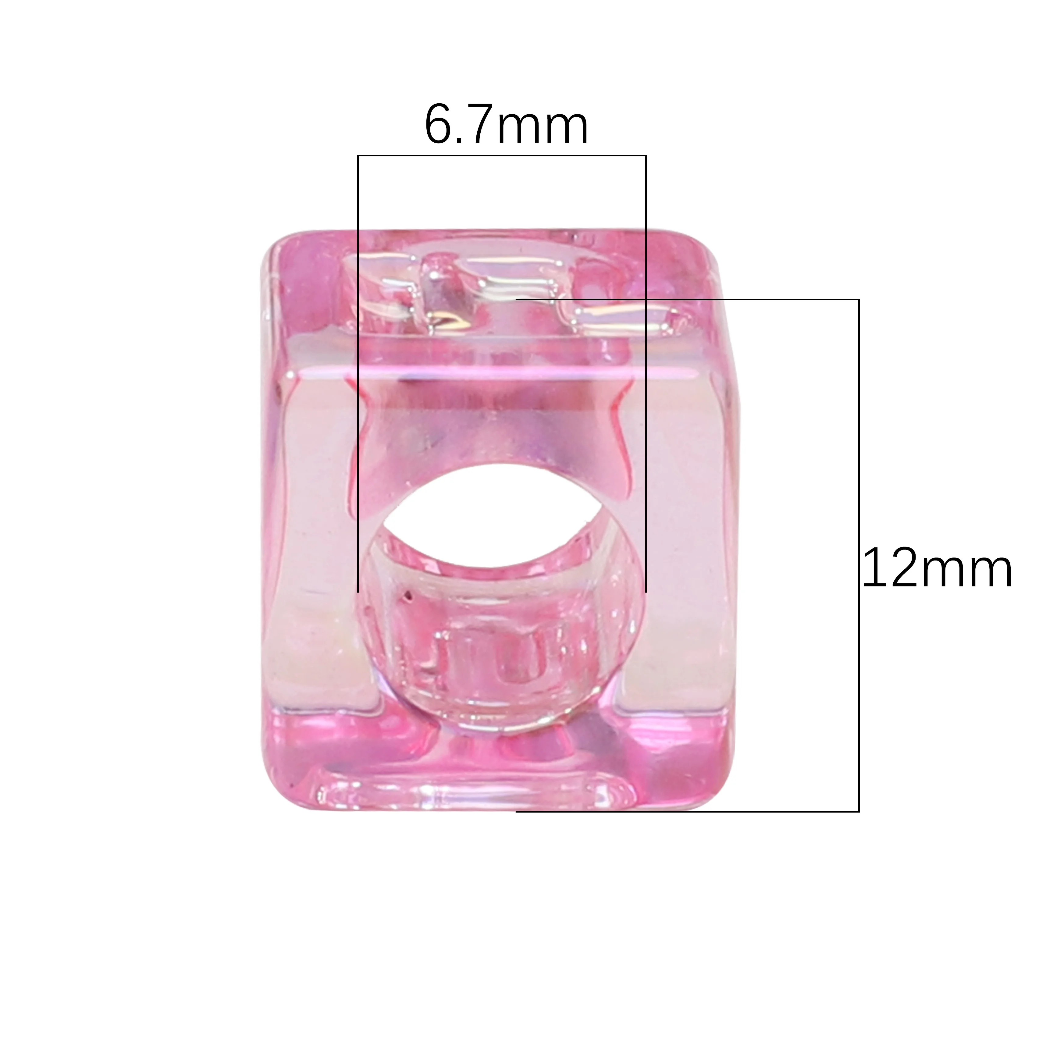 10Pcs beading Colorful Clear Letter Beads Acrylic UV Letter Beads Spacer Beads Girls Gifts Jewelry Making DIY Accessories