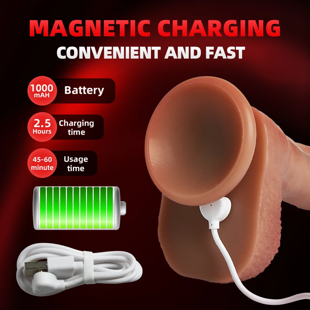 9.65" Thrusting BIG Dildo Vibrator Silicone with 10 Thrusting & Vibranting & Heating Modes Anal Dildo Sex Toys with Suction Cup - view 5