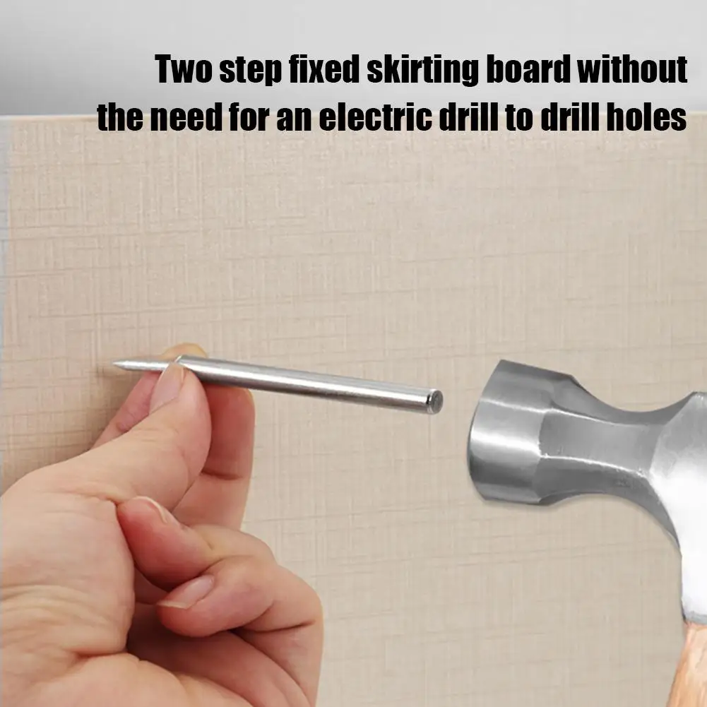 Double-headed Nail Kick Plate Hole-free Nail Fixing Strip With Adhesive Backing 1 Dedicated Sleeve Tool Easy Installation