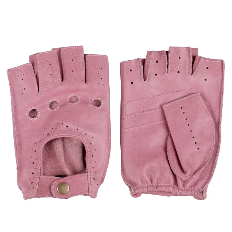 

Женские винтажные перчатки из натуральной кожи с половиной пальца, женские перчатки из натуральной кожи для езды на мотоцикле, перчатки для вождения R3159