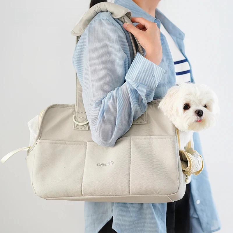 puppy-go-out-ポータブルショルダーハンドバッグ-–-犬用キャリーバッグ、ペット猫用マット付き、チワワヨークシャー、小型犬に最適