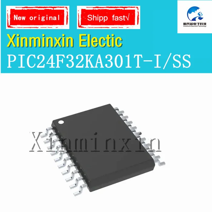 1 pçs/lote PIC24F32KA301-I/ss PIC24F32KA301T-I/ss ssop20 smd ic chip novo original