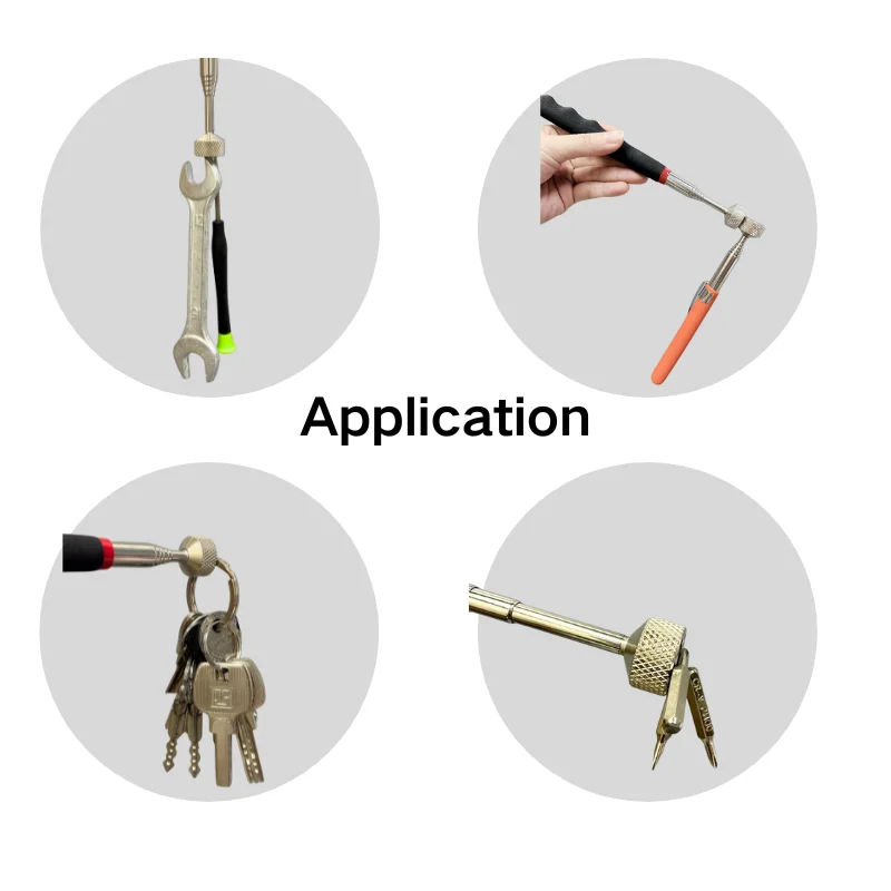 1 قطعة المحمولة المغناطيسي لاقط أداة المغناطيس القلم للتمديد تلسكوبي التفتيش LED الشعلة المغناطيس قضيب لالتقاط مسامير الجوز بول