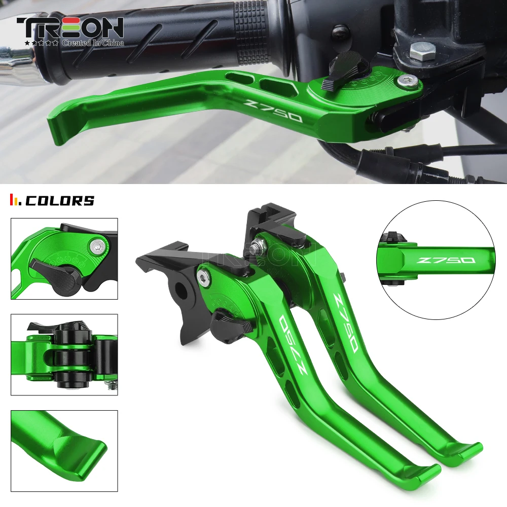 Für kawasaki z750 zubehör z 750 2007 2008 2009 2010 2011 2012 motorrad griffe verstellbare brems kupplung kurze hebel
