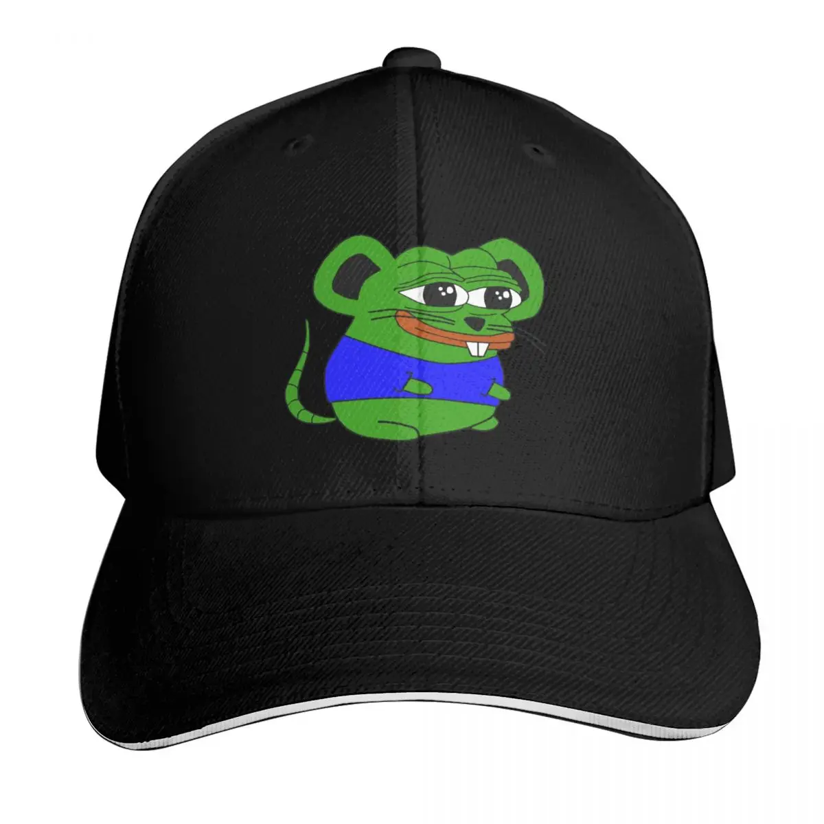 Rare mouse pepe Baseball Cap Streetwear Hip Hop Trendy Vintage Retro Embroidered Lightweight Packable