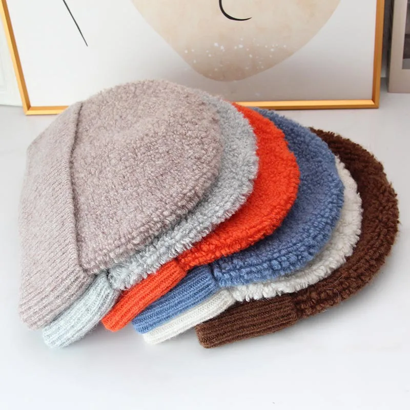 2026 New Fashion Wool Autumn Beanies Hat For Women Knitted Solid Warm Winter Hat Skullies Bonnets Cap Men Best Matched Gift