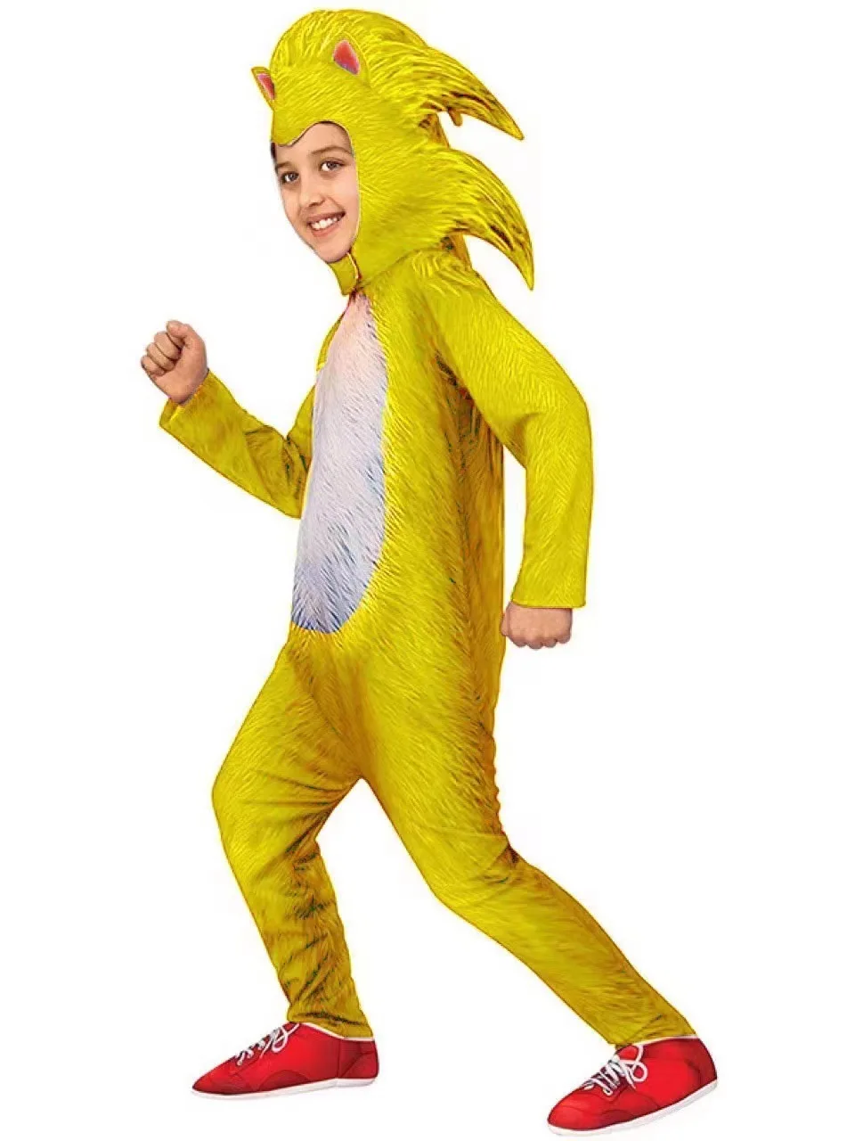 Kostium na Halloween, przebranie cosplay, super szybki Sonic, występ, tradycyjny chiński kostium sceniczny