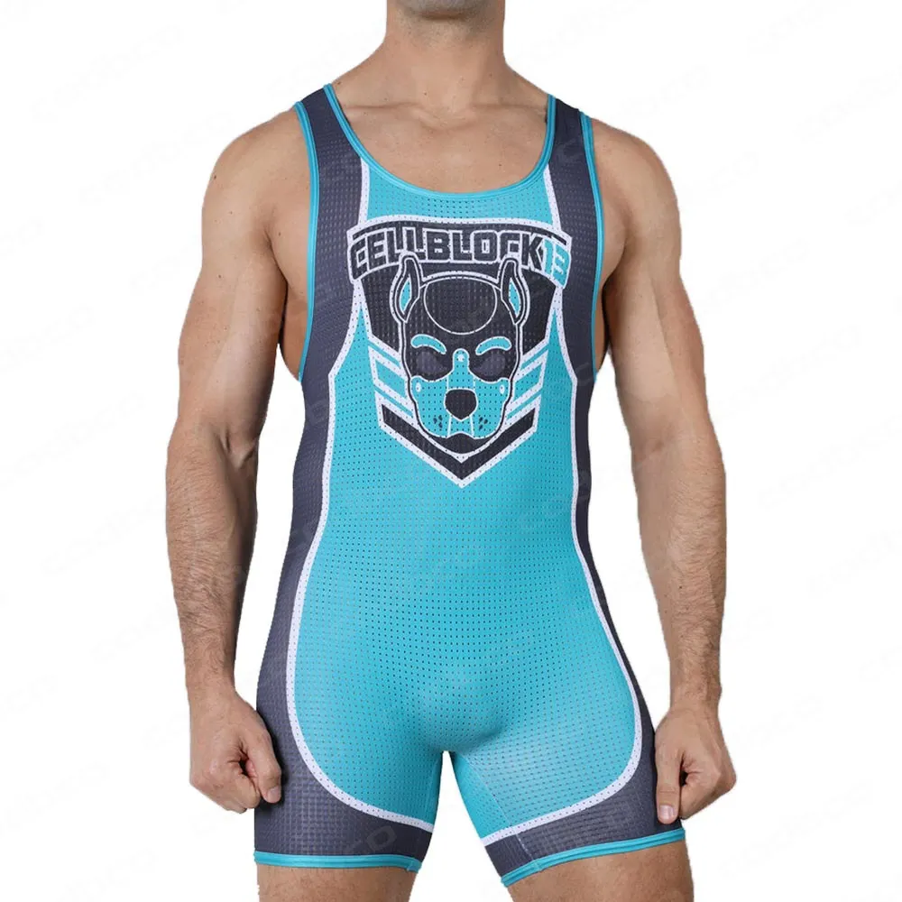 Men's Wrestling Singlets Boxing Suit One Piece Fitness Sleeveless PowerLifting Bodysuit 2025 Lycra Gym Sports Weightlifting Wear