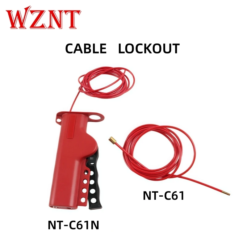 NT-C61 Universal valve adjustable nylon insulated steel wire cable rope safety lock