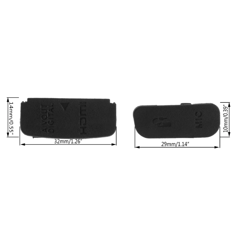 Interface USB AV OUT HDMI MIC Rubber Door Bottom Cover For Canon 600D Camera New