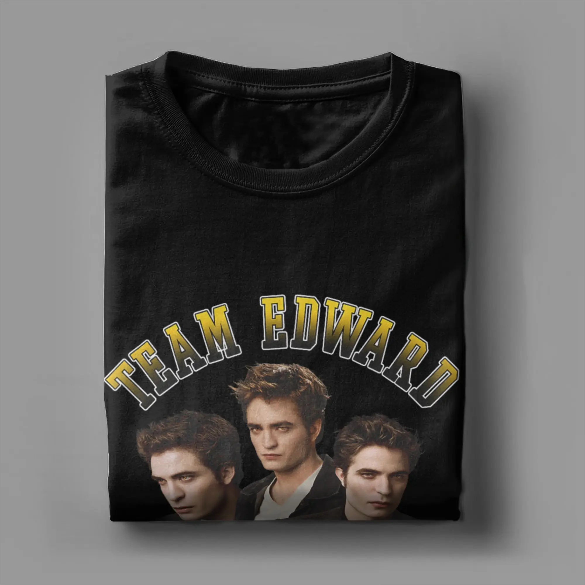 Twilight Team Edward Forever Portrait Collage Vampire Movie Cotton T Shirt For Adult T-Shirts Tee Shirt Big Size Clothing