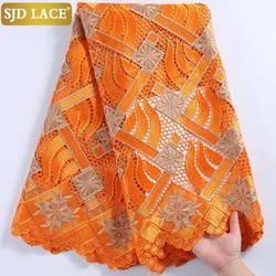 SJD LACE Nigerian Water Soluble Guipure Cord Laces 2024 High Quality African Lace Fabric For Women Wedding Party Dress Sew A2241