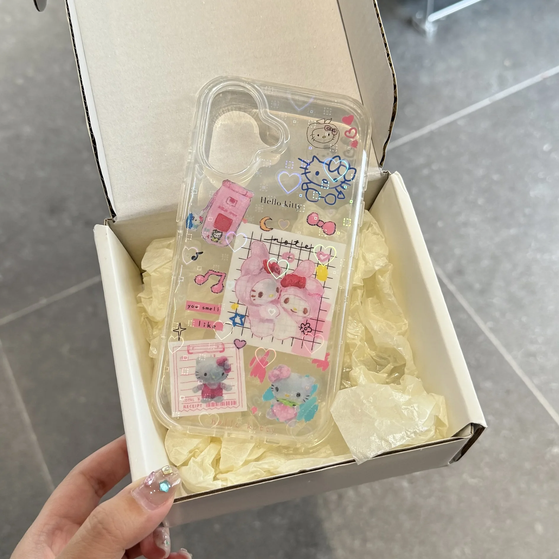 

Cute Cartoon Sanrio Hello Kitty Y2K Mobile Phone Case for IPhone 16ProMax 16Pro 16 15 14 13 ProMax Phone Case