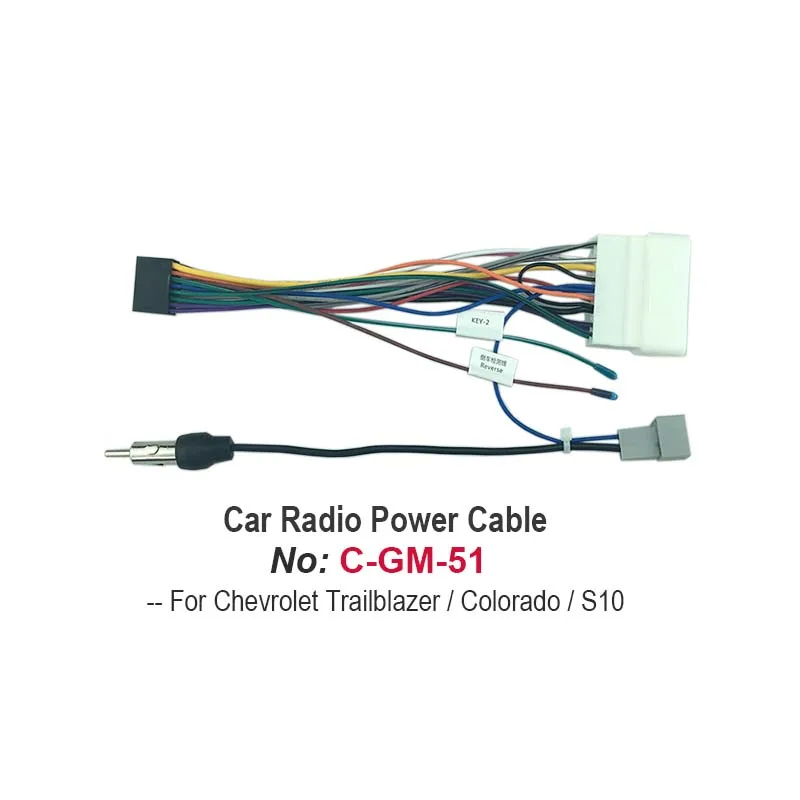 Android Car Radio Wiring Harness for Chevrolet Trailblazer Colorado S10 Stereo Power Cable Adapter Connector Plug