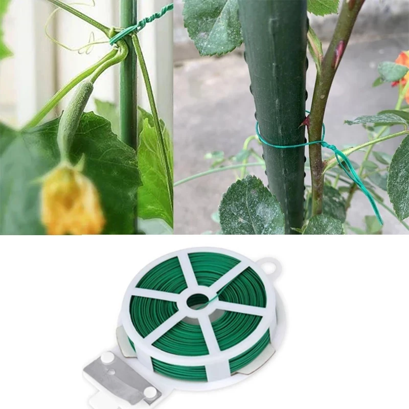 

Portable Roll Wire Twist Ties Green Garden Cable & Gardening Climbers Slicer Plant Support & Care Garden Supplies Hot Sale