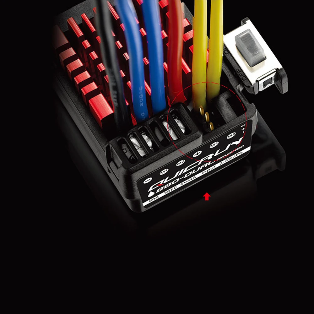 

Hobbywing QuicRun WP 880 RTR 80A двойной матовый ESC водонепроницаемый ESC электронный регулятор скорости переключатель режима для 1/8 1/10 RC автомобиля