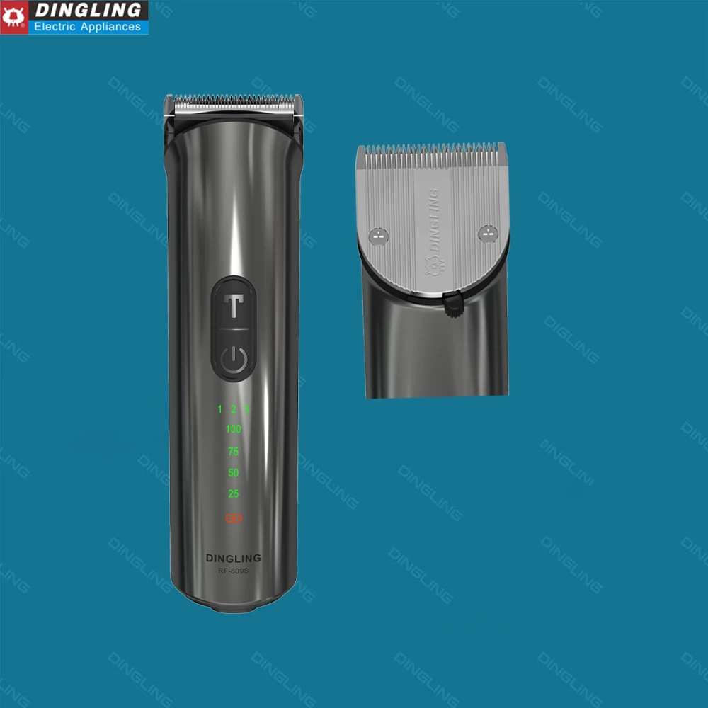 DingLing RF-609S مقص الشعر الكهربائية الشعر المتقلب الرجال كامل المعادن الإسكان آلة قطع الشعر
