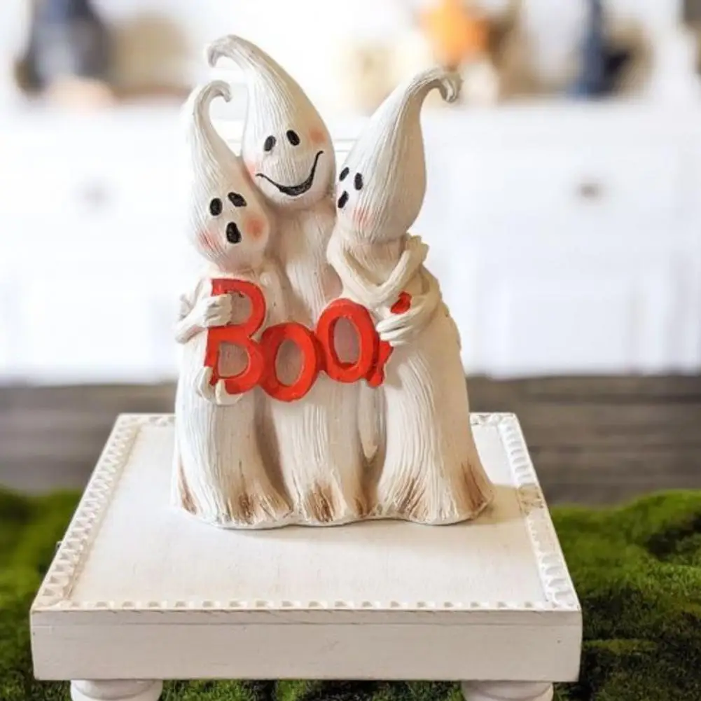 

Resin Halloween Ornament Halloween Ghost Dwarf Trio Resin Figurine Sculpture Centerpiece Decoration for Mantel for Halloween