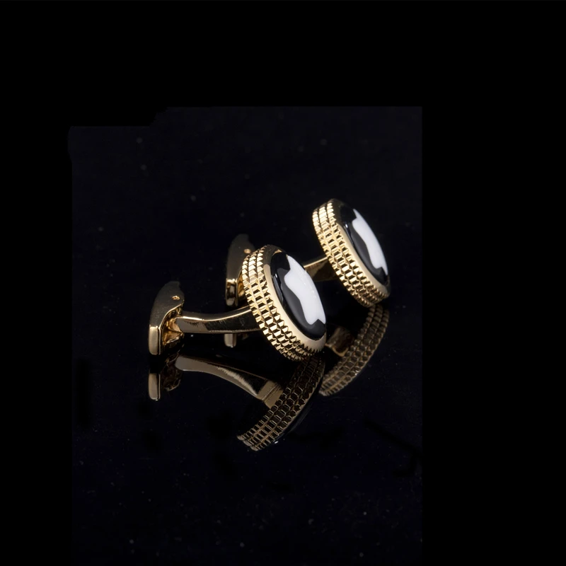 FLEXFIL Luxus-Hemdmanschettenknöpfe für Herren, Marken-Manschettenknöpfe, Gemelos, hochwertige runde Manschettenknöpfe für Hochzeiten, Schmuck – Detail 9