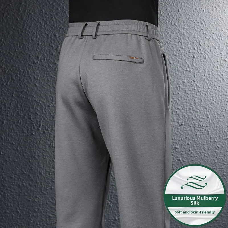 

Новые мужские повседневные брюки 2025 года: прямые, свободные, в стиле «папа», для весны и осени, спортивные, больших размеров, для мужчин среднего возраста, деловые повседневные брюки