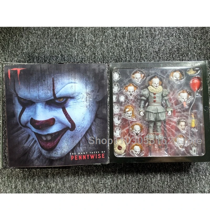 NECA The Many Faces Of Pennywise Action Figure Change Face Pennywise Toys Collectible Model Birthday Gift