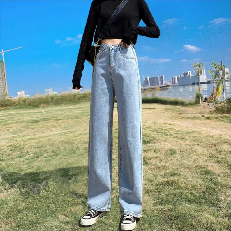 Women Denim Jeans for Women Loose Straight Wide leg Casual Pants Classic Fashion 2024 New Arrivals