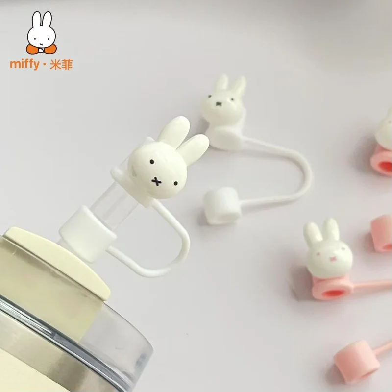 

Miffy Straw Decoration Niche Design Straw Dust Cap Cartoon Straw Decoration Accessories Boys and Girls Christmas Gifts