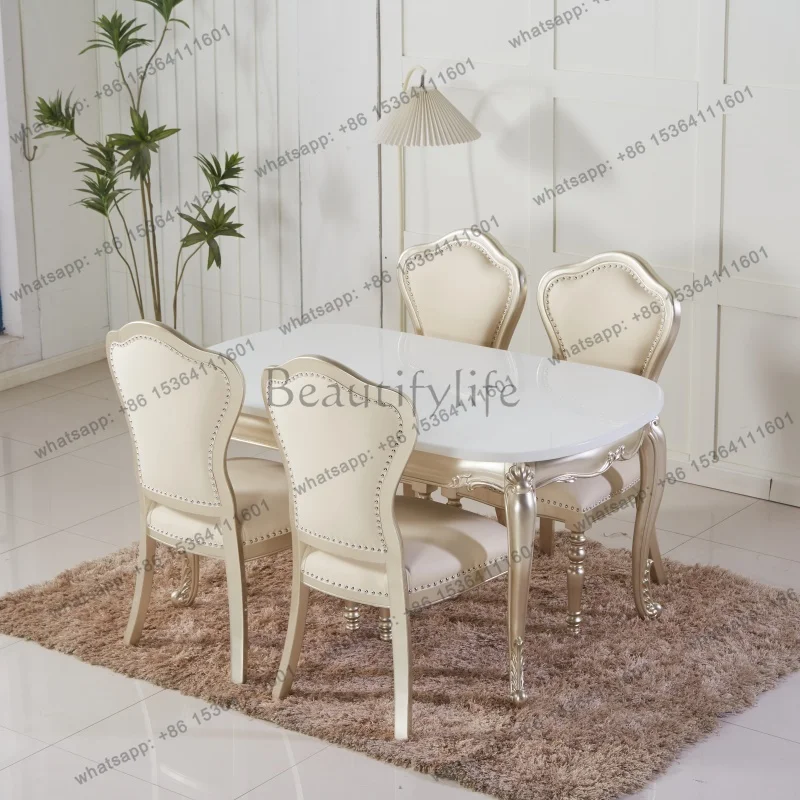Gold Modern Wood Dining Tables Chairs Luxury Design Living Room Dining Tables Home Kitchen Mesa De Jantar 4Cadeira Funiture