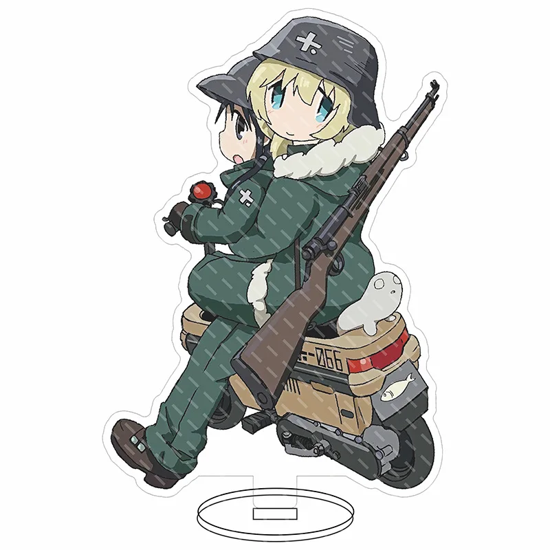 Anime Girls Last Tour Acrylic Stand Chito Yuri Model Statues Character Display Action Figure Desktop Ornament Travel Merch Gift