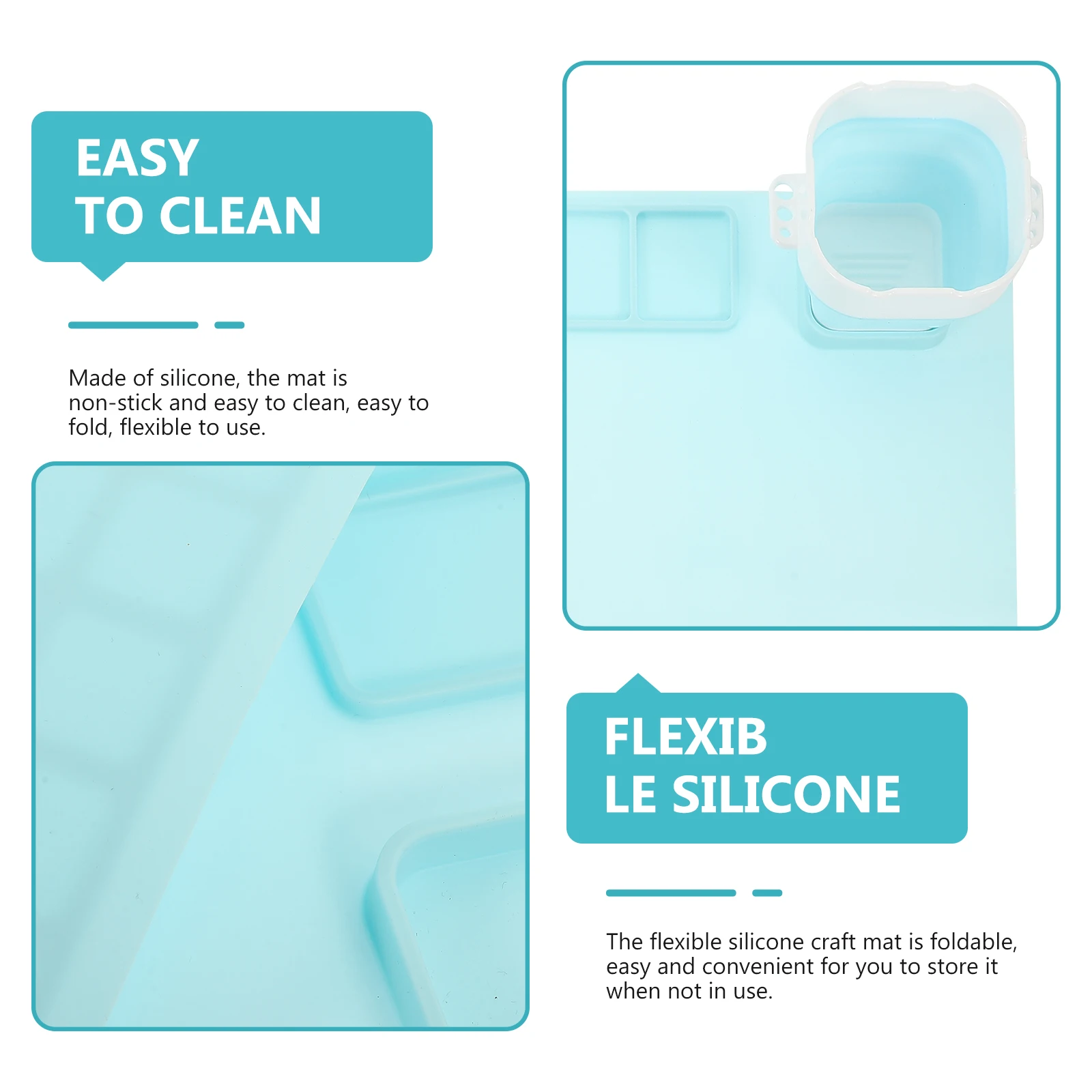 

Silicone Painting Mat Non-Stick Flexible Sheet For Resin Casting Diy Crafts Kids Art Supplies Epoxy Tabletop Protector