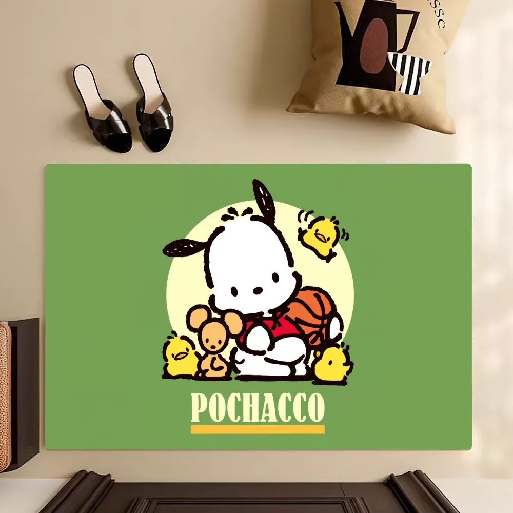 Miniso Sanrio Cartoon Pape, Tapete antiderrapante, Cute Bedroom Kitchen Door Bath House, Pé super absorvente