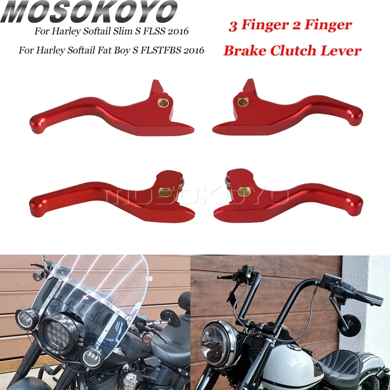 Motorcycle Accessories Brake Lever Clutch Lever Handles Controls Handlebar For Harley Softail Fat Boy S FLSTFBS Slim S FLSS 2016 view 3