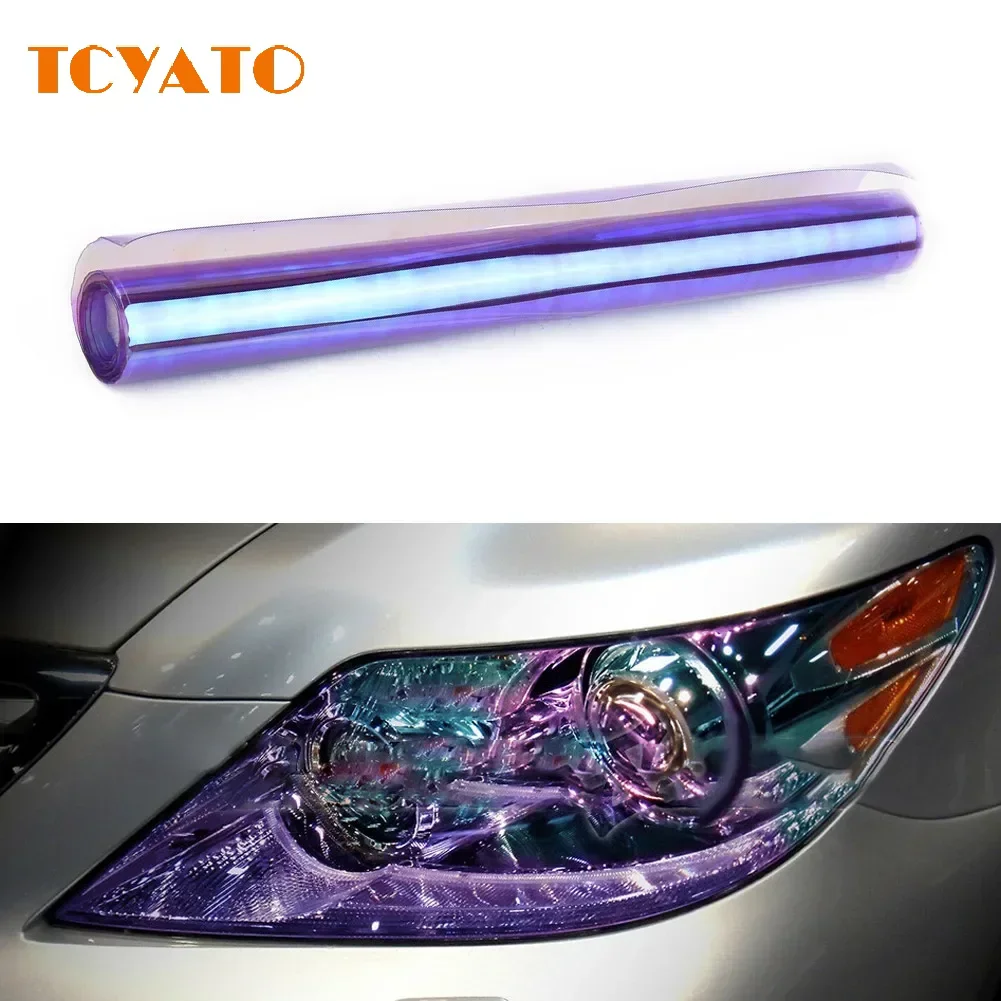 

TCYATO 3/120cm Car Film Sticker Film Sticker Symphony Purple Fog Lights High Quality Decorate Transparency High Temperature