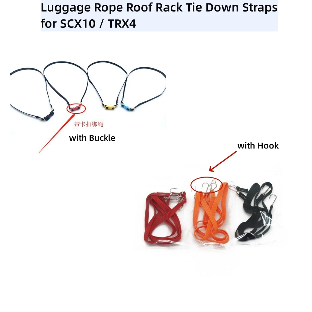 Für SCX10 / TRX4 Gepäck Farbe Seil Dach Rack Simulation Binden Riemen RC Auto Zubehör