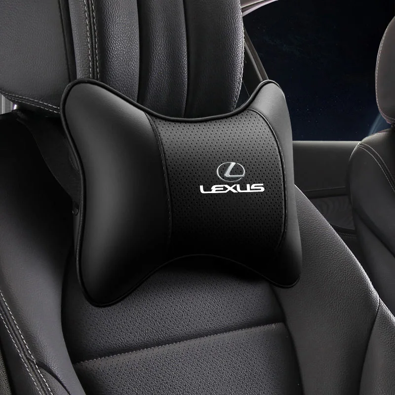 

Emblems Car Leather Seat Headrest Neck Pillow Head Cushioning For Lexus F-SPORT ES RX NX LS UX LM LX GX LC RZ IS CT GS RC HS SC