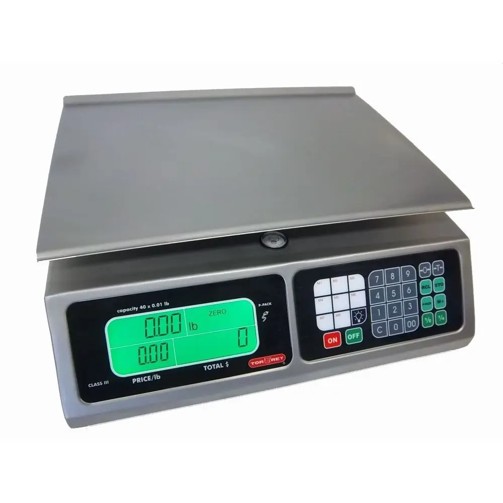 

LPC40L Electronic Price Computing Scale, Rechargeable Battery, Stainless Steel Construction, 100 Memories, 8 Direct Access Keys