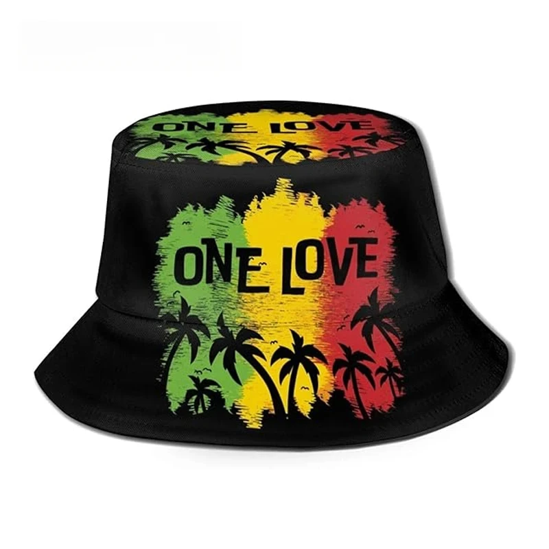 Bocca الراستا الأسد دلو قبعة الجامايكي بوب مارلي صياد القبعات إلكتروني الطباعة بنما قبعة أزياء للجنسين قبعة الشمس