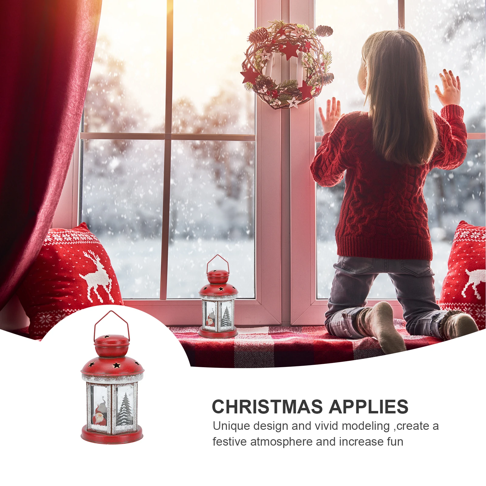 1 pçs retro ferro à prova de vento castiçal criativo papai noel titular casamento natal decoração para casa copo decorativo ferro