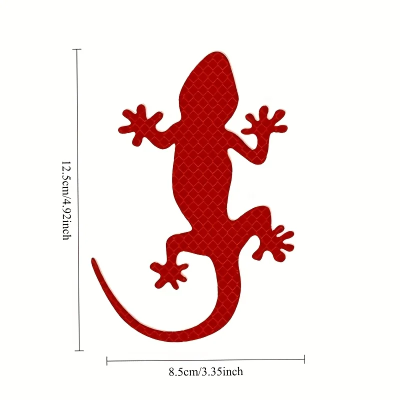 2-Pack Reflective Gecko Car Stickers – Vinyl Decals for Cars, Motorcycles & Trucks, Rear Wing Decoration and Scratch Cover