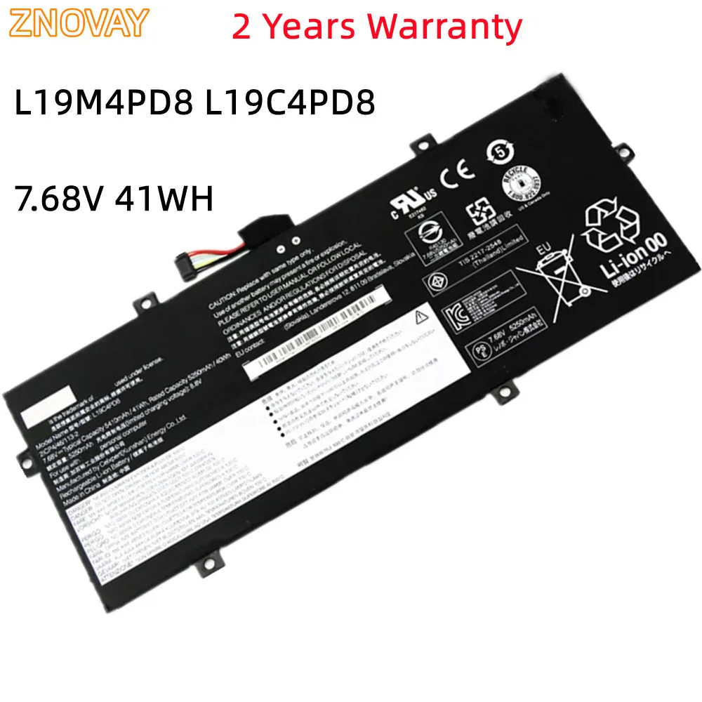 

ZNOVAY 41WH L19M4PD8 Laptop Battery for Lenovo Yoga Duet 7-13IML05 2-in-1 IML 2020 2021 Series L19C4PD8 5B10X87836 SB10X87837