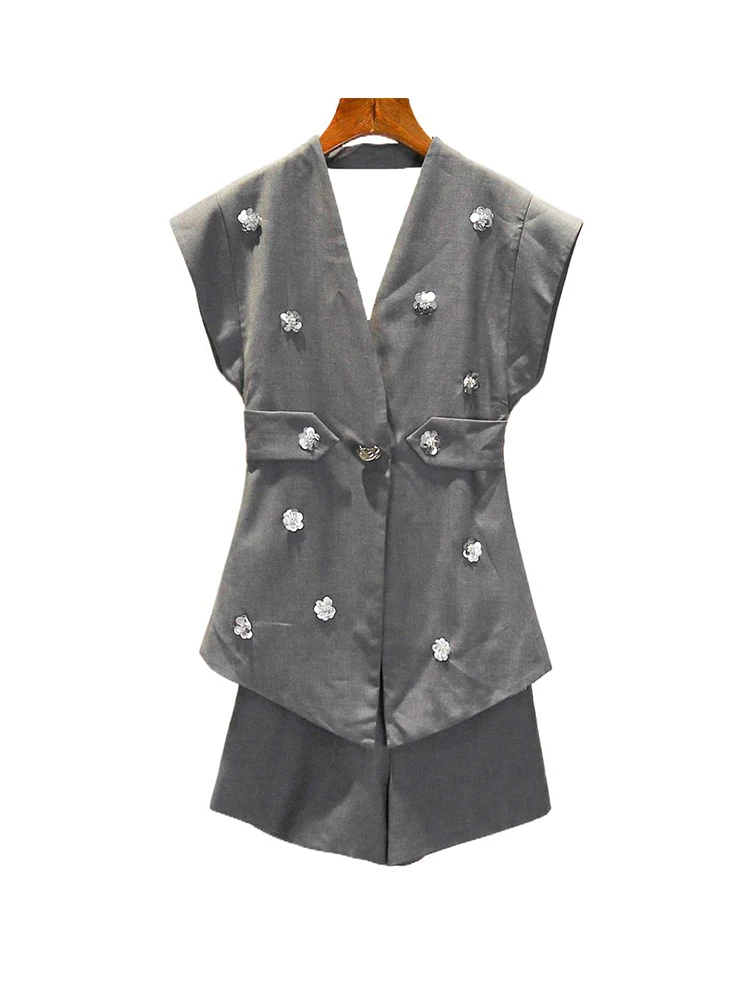 

Высококачественный женский комплект Faion в европейском стиле с цветочным узором, V-образным вырезом и ортом, полиэфирное волокно Small Fraance Sle