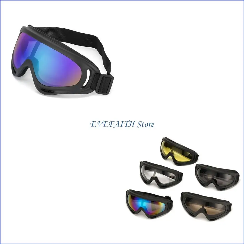

124B Shatterproof Safety Glasses Impact Resistant Goggles UV400 Protective Eyewear For Skiing Motorcross Airsoft Enthusiasts