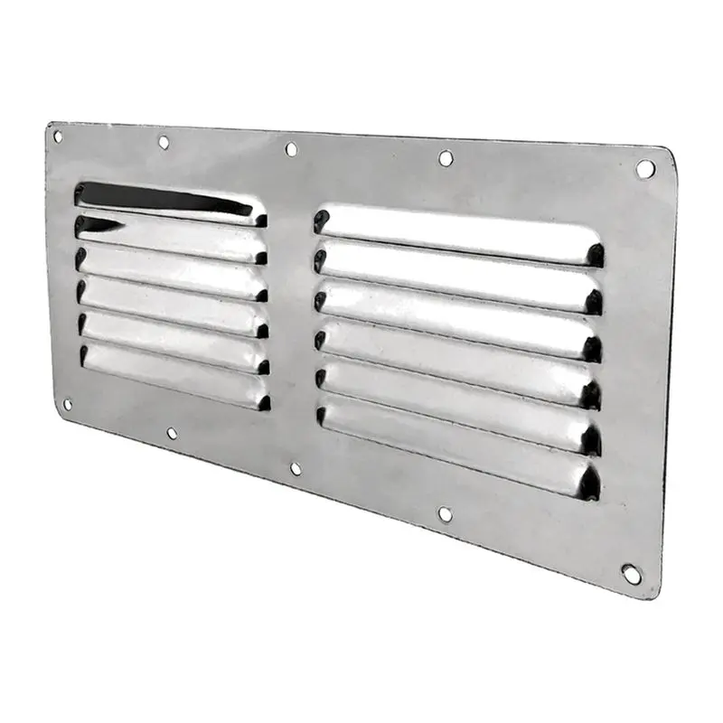 Louvered Vent 304 Stainless Steel 115mm 230mm Double Boat Ventilation Grille Cover Yacht Marine Hardware Polished