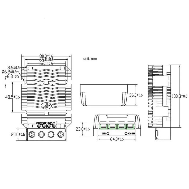 Imagem -05 - Cumprido Cumprido®dc-dc Step-down Buck Converter Regulador de Tensão do Carro de Golfe 24 36 48 a 12 13.8 v 50a 60a 24 36 48 Volt para 12 13.8 Volt