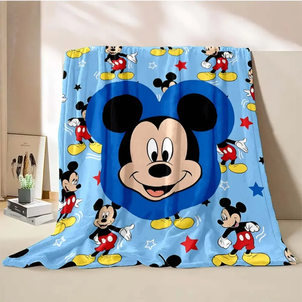 Disney Mickey Mouse Blanket 4 Season Soft Fluffy King Size Throw Kid Adult Sofa Bed Quilt Break Blanket Cover Travel Throw Gift