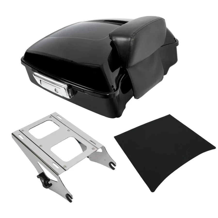 Chopped Luggage Trunk Backrest Rack For Harley Road Street Glide 2014-2025