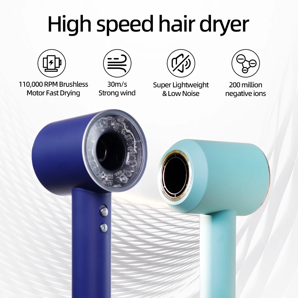 Negative Ionic Hair Dryer Hair Dryer High-Speed Electric Turbine Airflow Low Noise Constant Temperature And Quick Drying