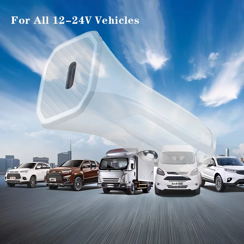 مربع تصميم 48 واط 1/2 ميناء شاحن سيارة فائق مع PD30W QC3.0 شحن سريع للغاية USB سيارة ولاعة السجائر محول للهواتف