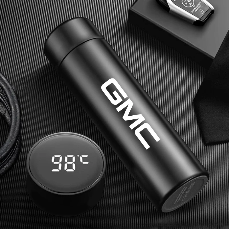 Kaffee-Thermoskanne, auslaufsicher, Auto-Ornament, Vakuumflasche, tragbare Reise-Thermoskanne für GMC Terrain Sierra 1500 Yukon Acadia Savana