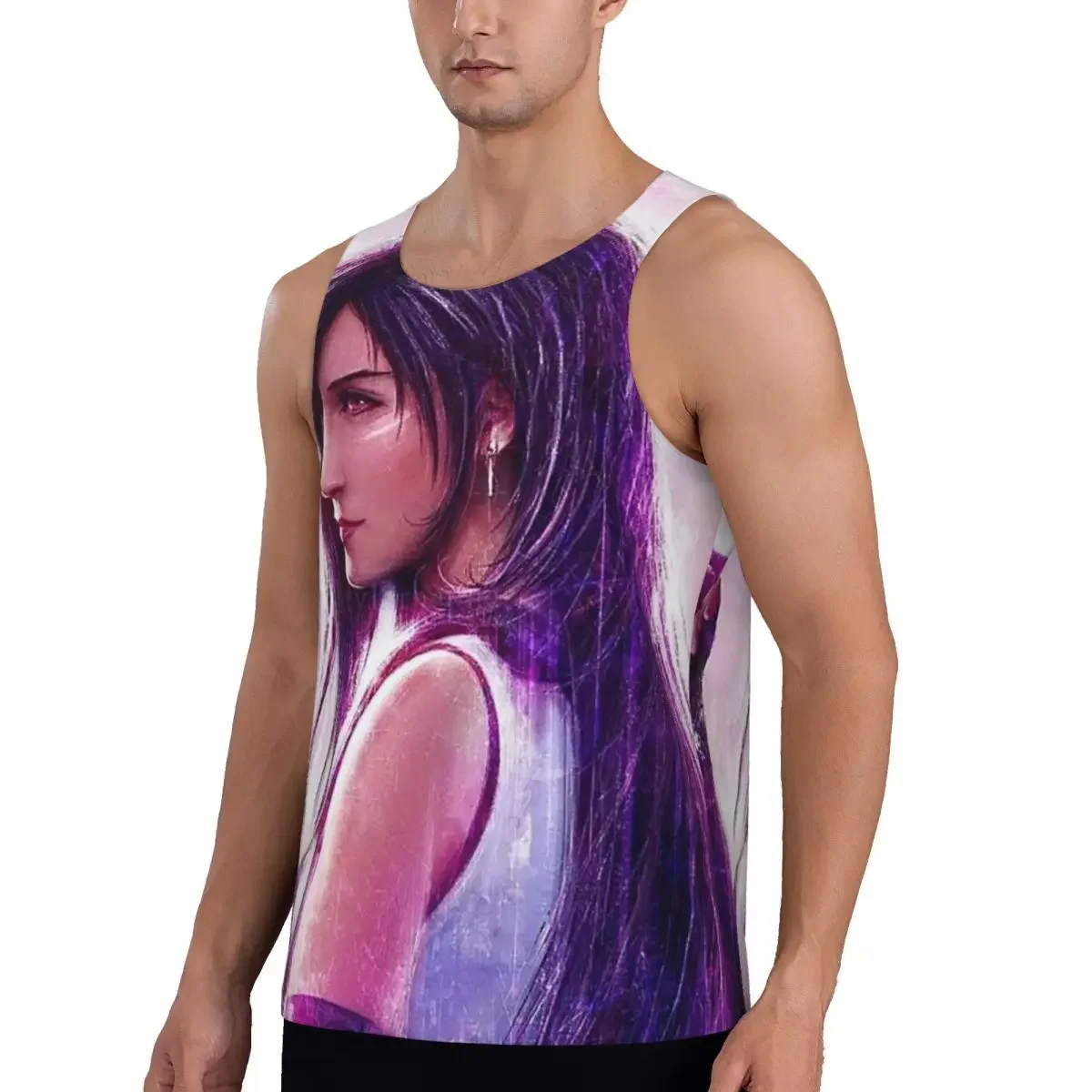 Quick Dry Tifa Lockhart-Final Fantasy 7 Ff7Remake Ffvii Final Gym Tank Muscle Sleeveless Shirt Bodybuilding Breathable Vest